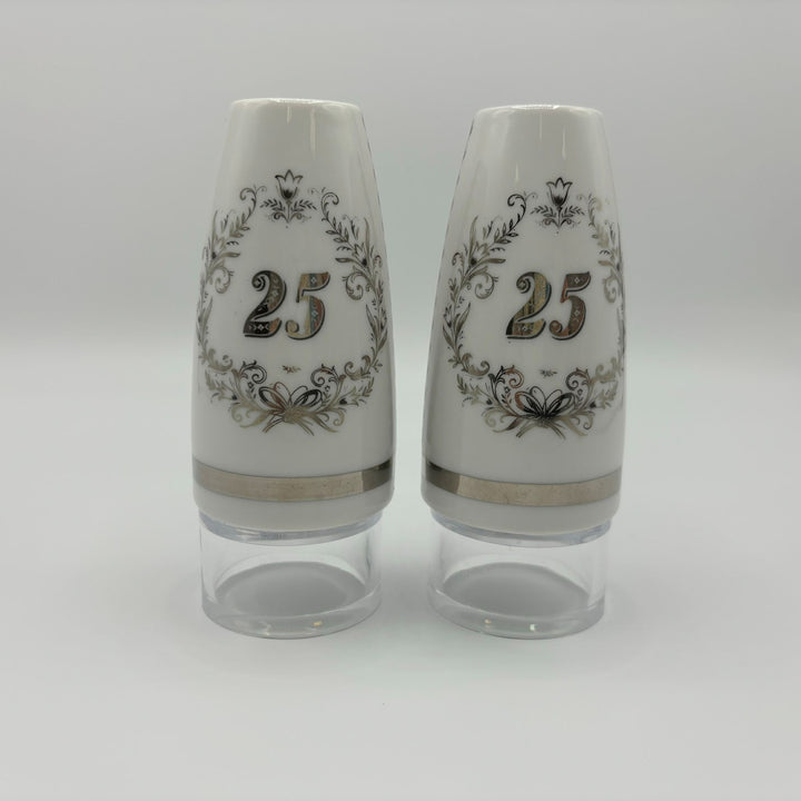 Salt and pepper shakers-25th anniversary set