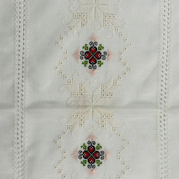 Embroidered Doily/Table Runner