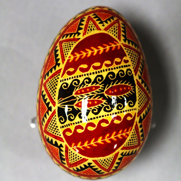 Pysanka - Decorated Goose Egg Shell (smaller than average)