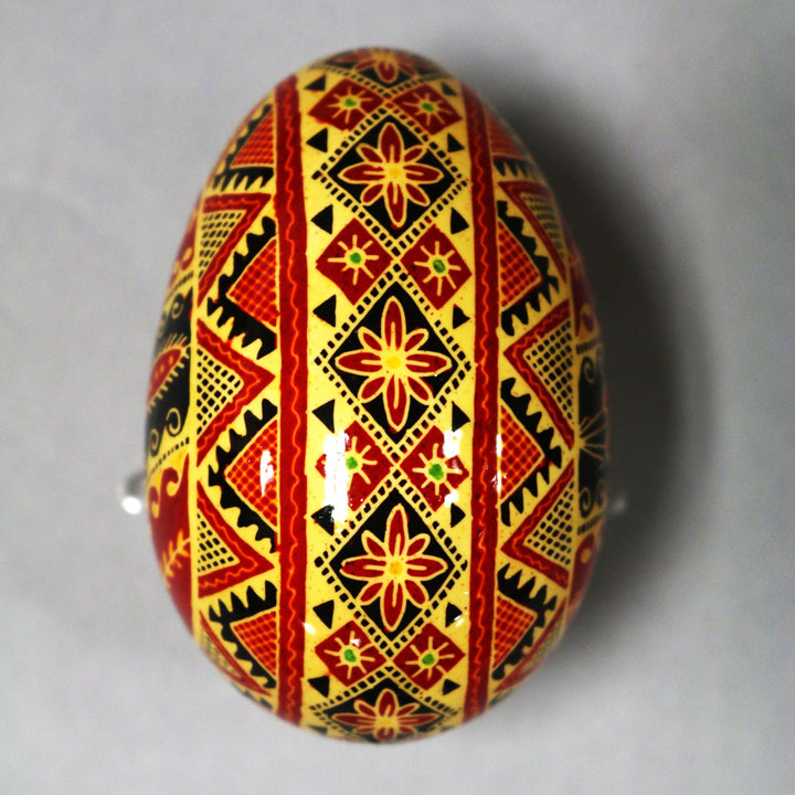 Pysanka - Decorated Goose Egg Shell (smaller than average)